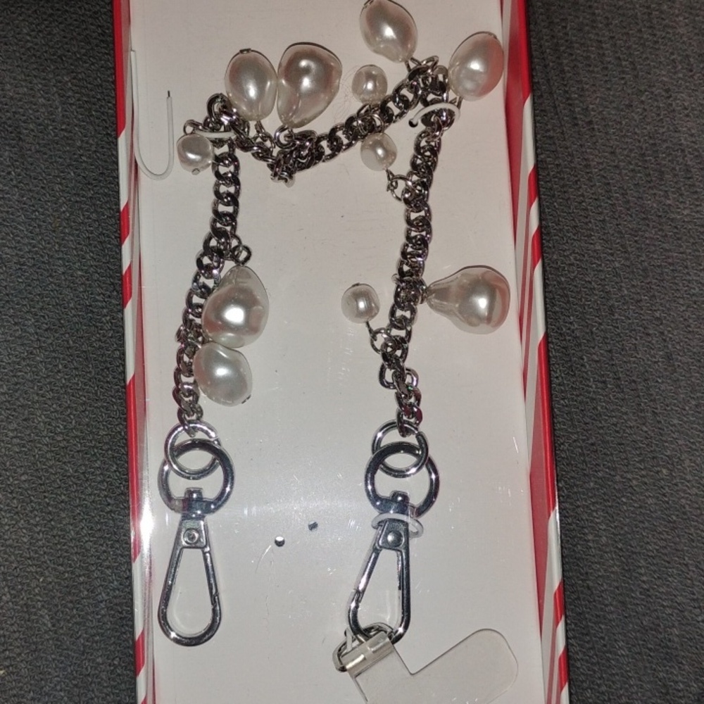 A‎ New Day  Wristlet Strap with Pearl Accents